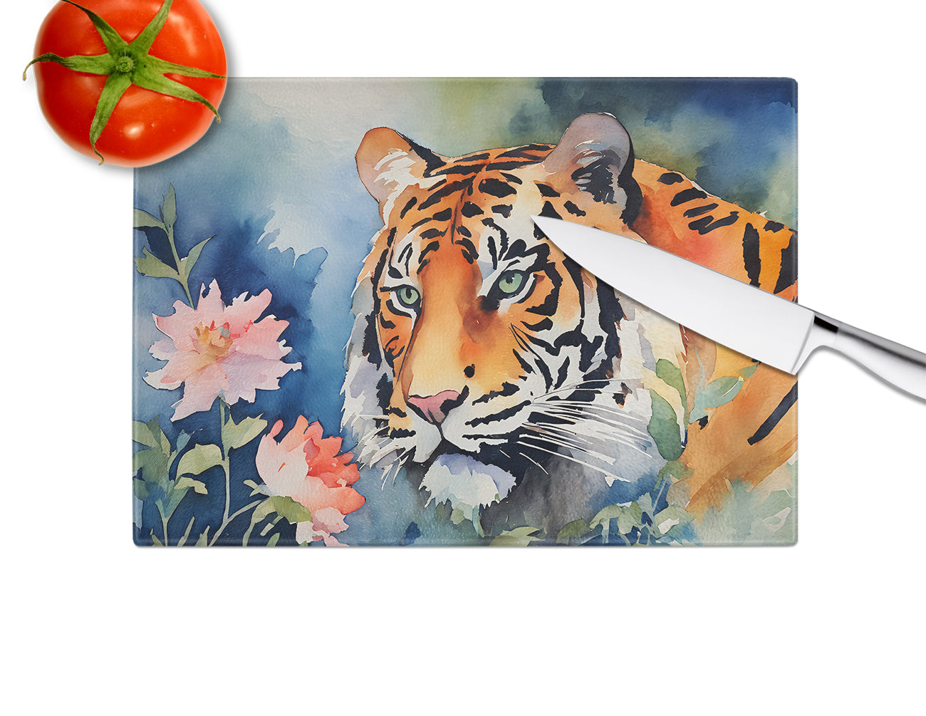 Tiger Art Glass Chopping Board